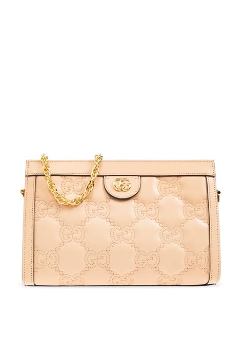 gucci silver quilted bag|Gucci quilted shoulder bag.